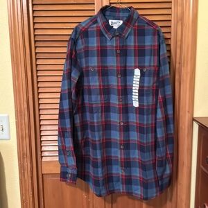 New with Tags Men’s Flannel Plaid Button-down Shirt